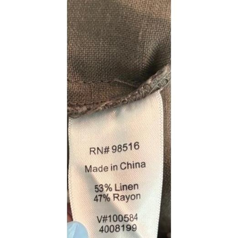 Coldwater Creek Capri Womens Size P6 Brown Linen Rayon Drawstring Casual Relaxed - Picture 9 of 12